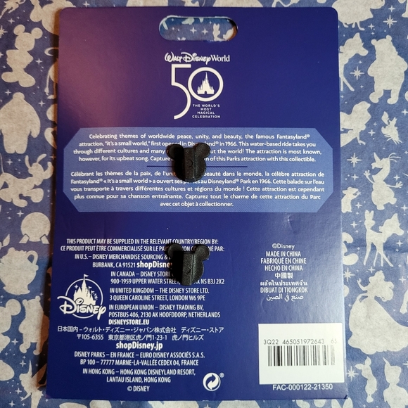 Disney | Mickey Mouse It's a Small World Main Attraction Pin - Picture 3 of 3